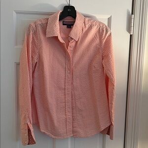 Vineyard Vines Coral Checkered Shirt